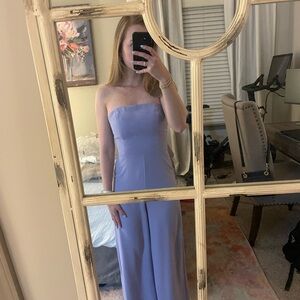 Amanda uprichard strapless lavender jumpsuit